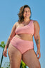Hot Pant Xadrez Coral
