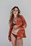 Camisa Flora Terracota